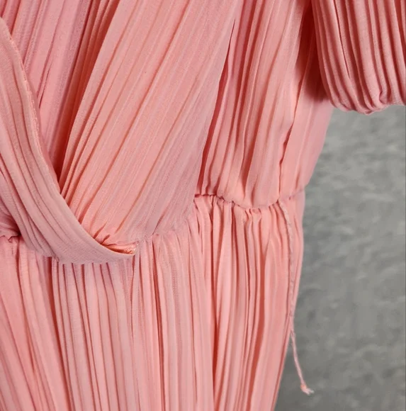 Miss Elliette Ruched Chiffon Beaded Gown Womens 12 Fairy Cottagecore Vintage - Picture 7 of 8